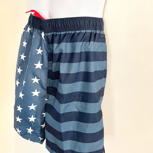 New Men’s STARS and STRIPES Drawstring Swim Trunks - Picture 5 of 10